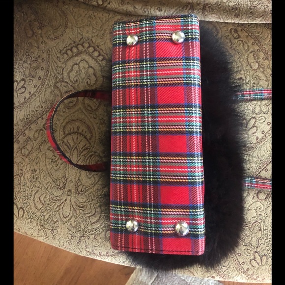 Coco Girl Plaid Fur Bag - Picture 5 of 5
